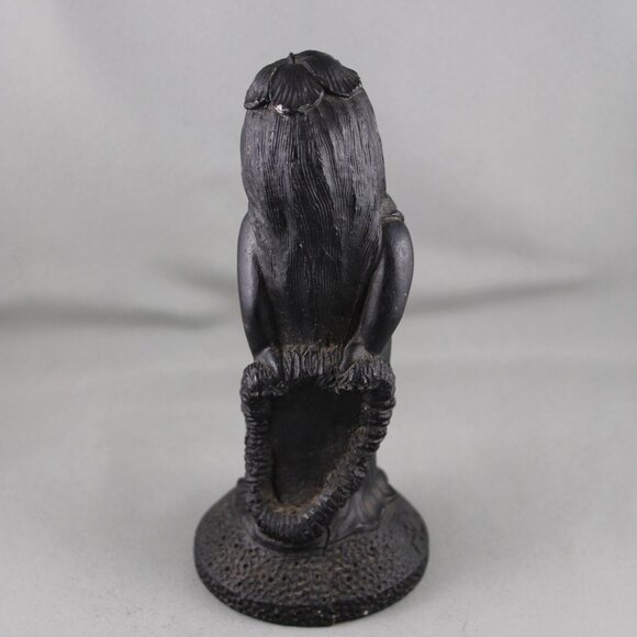 Vintage Tiki Figuirne - Blushing Hula Girl with Lei by Coco Joe - Made with Lava - Picture 7 of 8